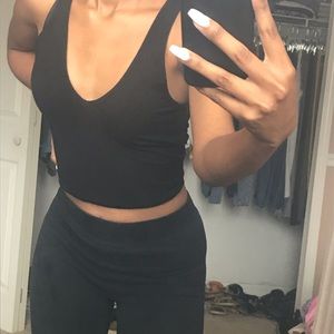 Black halter top
